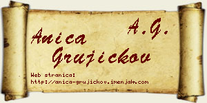 Anica Grujičkov vizit kartica